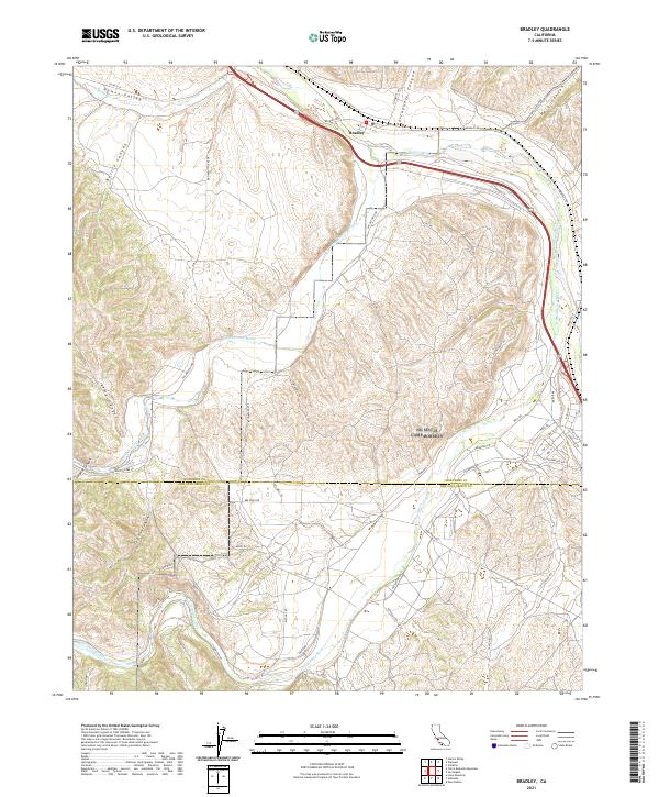 USGS Topographic Map – Bradley