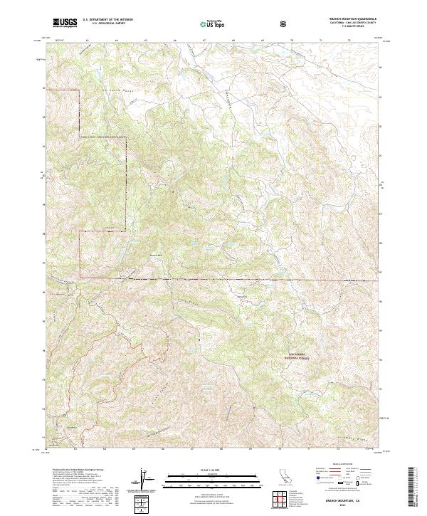 USGS Topographic Map – Branch Mountain