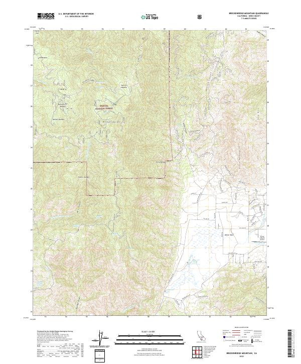 USGS Topographic Map – Breckenridge Mountain