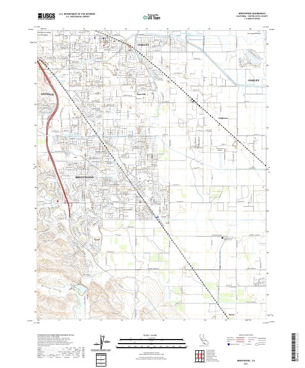 USGS Topographic Map – Brentwood