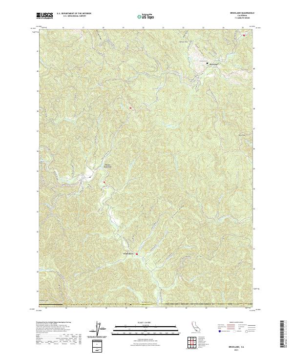 USGS Topographic Map – Briceland