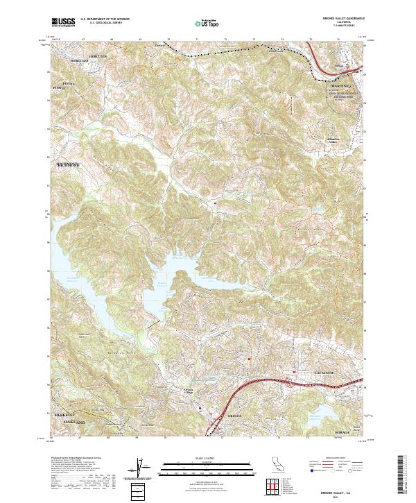 USGS Topographic Map – Briones Valley
