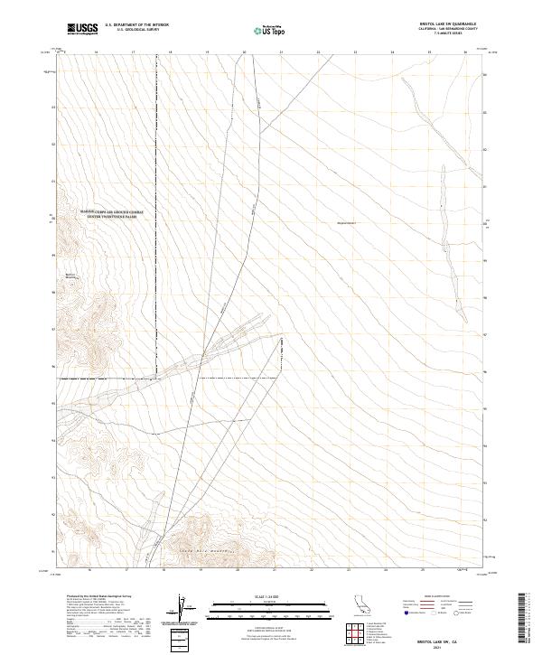 2021 Map of Bristol Lake SW, 2021 Print