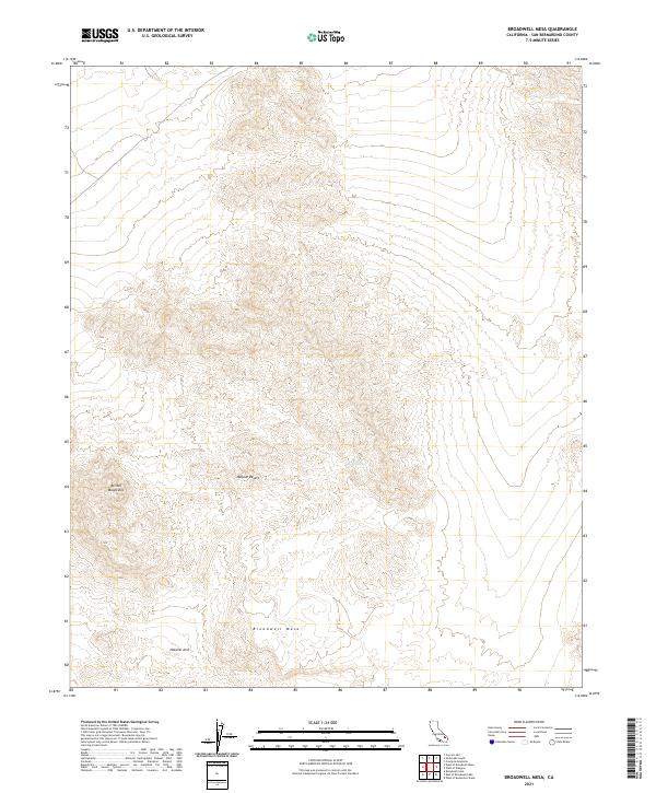 USGS Topographic Map – Broadwell Mesa
