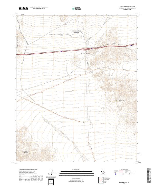 USGS Topographic Map – Brown Buttes