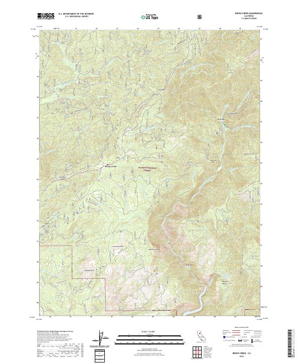 USGS Topographic Map – Brush Creek