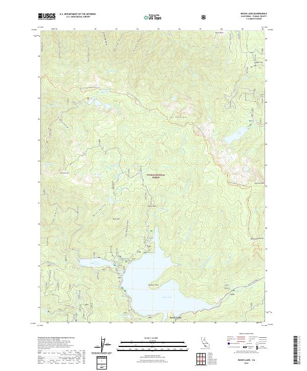 USGS Topographic Map – Bucks Lake