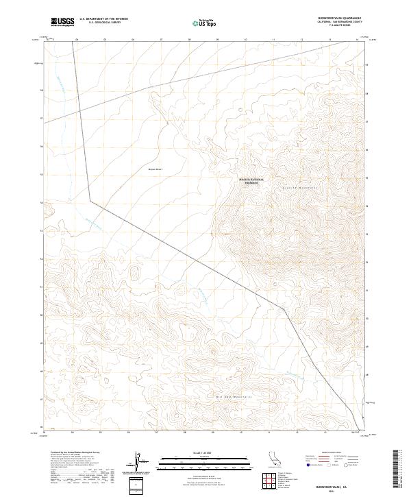 USGS Topographic Map – Budweiser Wash