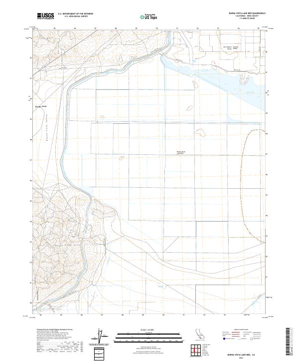 USGS Topographic Map – Buena Vista Lake Bed
