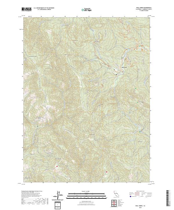 USGS Topographic Map – Bull Creek