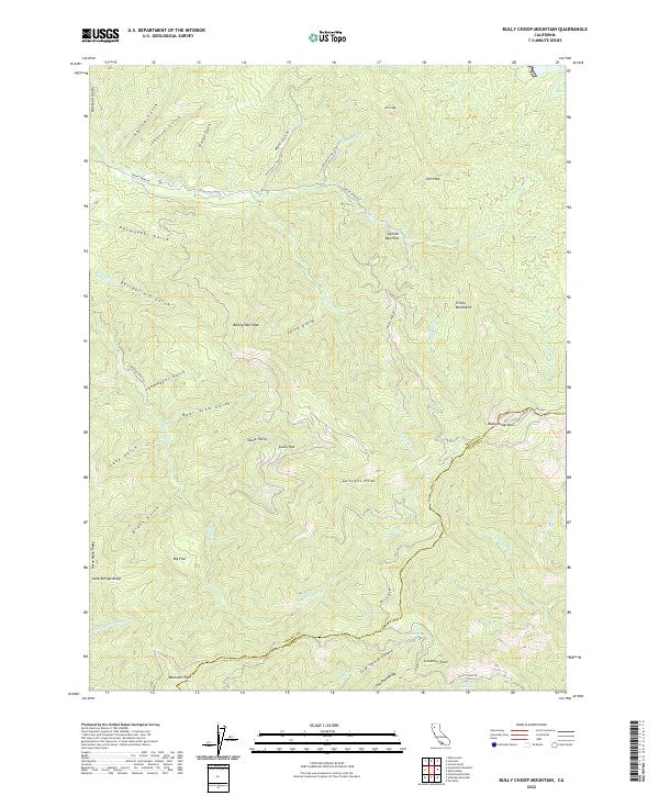 USGS Topographic Map – Bully Choop Mountain