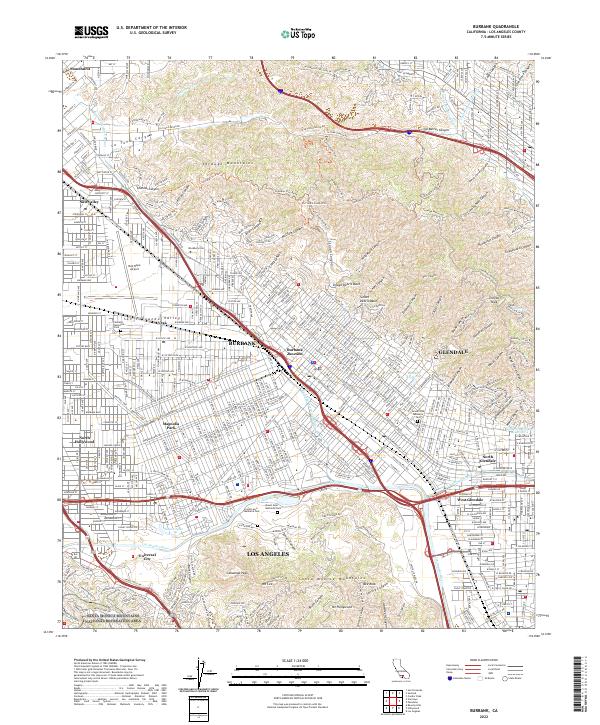 USGS Topographic Map – Burbank