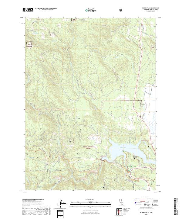 USGS Topographic Map – Burney Falls