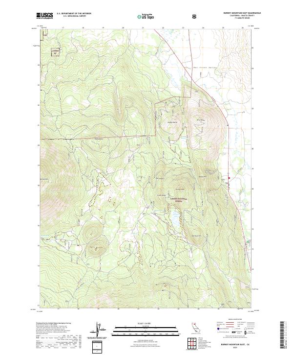 USGS Topographic Map – Burney Mountain East