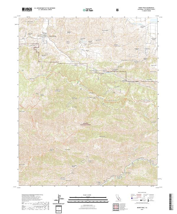 USGS Topographic Map – Burnt Peak