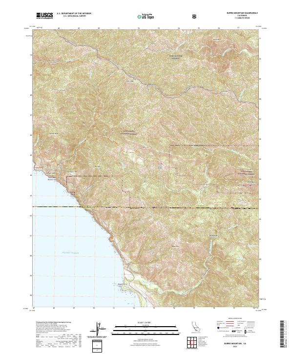 USGS Topographic Map – Burro Mountain