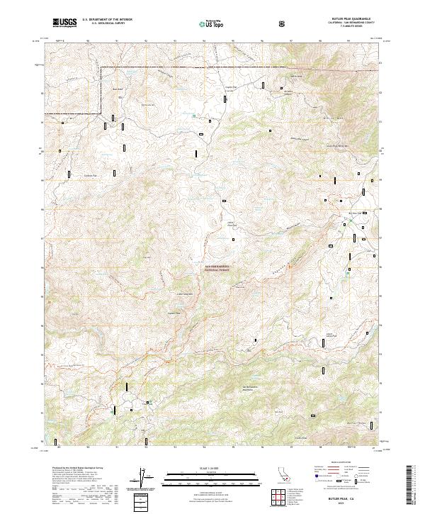USGS Topographic Map – Butler Peak