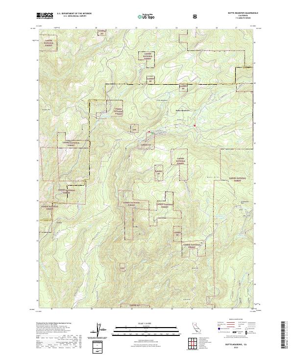 USGS Topographic Map – Butte Meadows