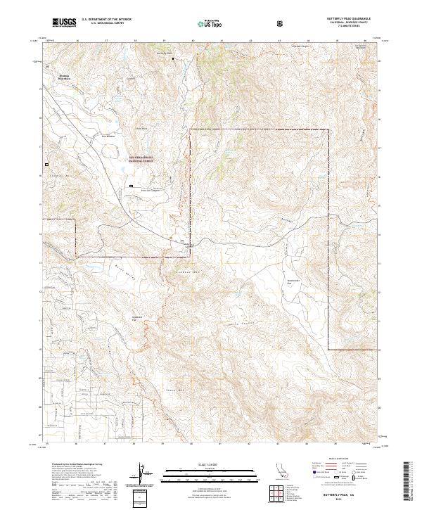 USGS Topographic Map – Butterfly Peak