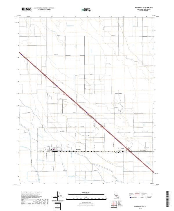 USGS Topographic Map – Buttonwillow