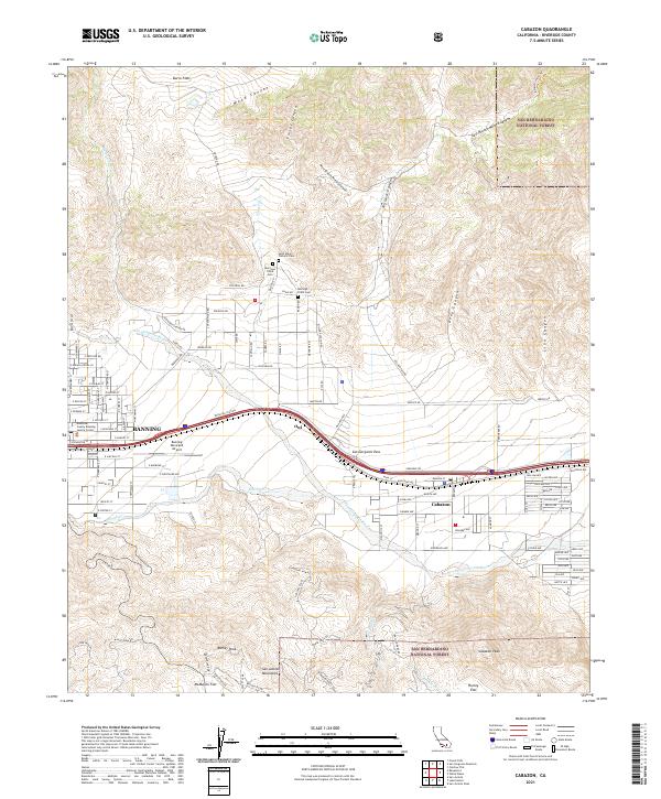 USGS Topographic Map – Cabazon