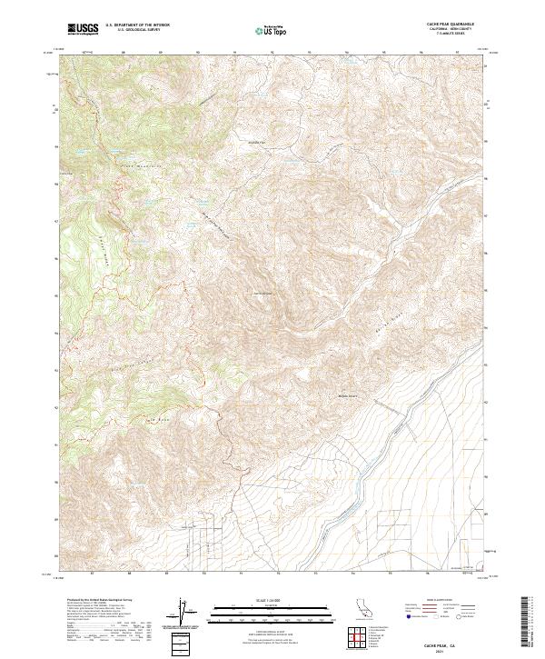 USGS Topographic Map – Cache Peak