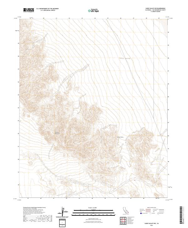 2021 Map of Cadiz Valley NW, 2021 Print