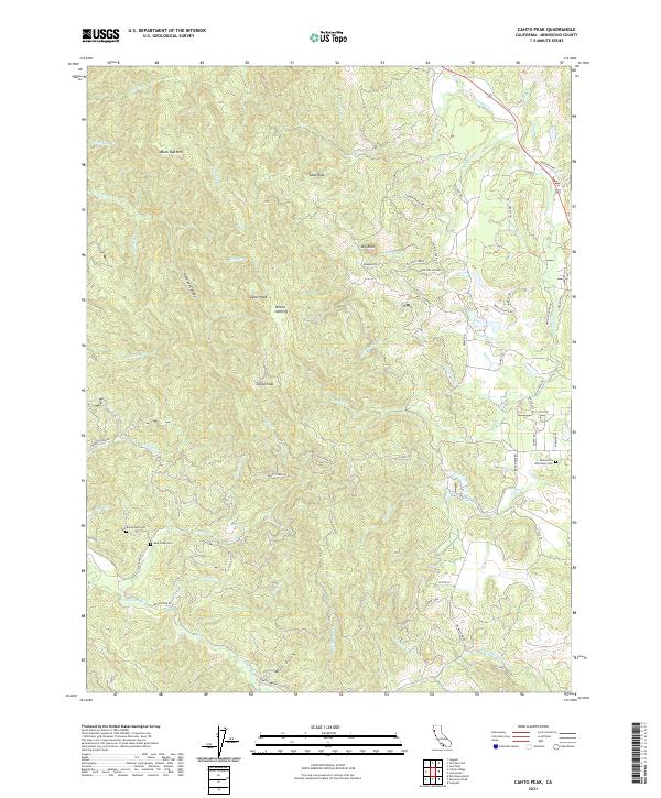 USGS Topographic Map – Cahto Peak