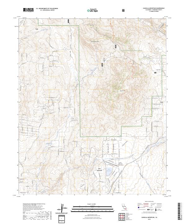 USGS Topographic Map – Cahuilla Mountain