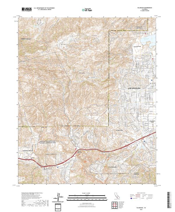 USGS Topographic Map – Calabasas