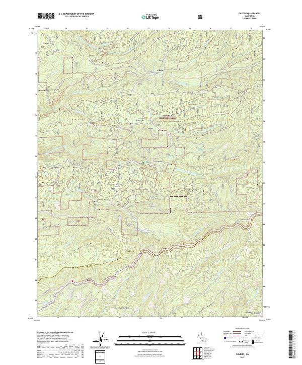 USGS Topographic Map – Caldor