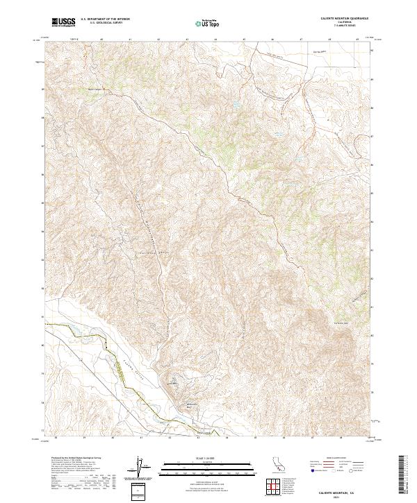 USGS Topographic Map – Caliente Mountain