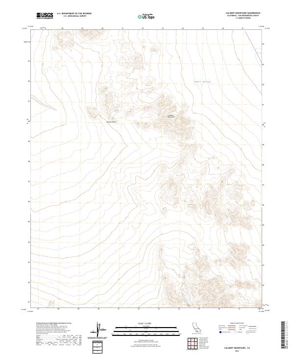 2021 Map of Calumet Mountains, 2021 Print