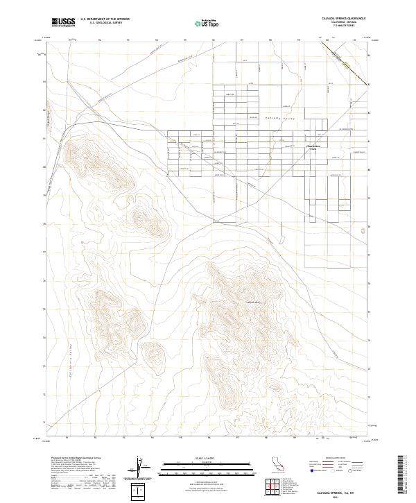 USGS Topographic Map – Calvada Springs