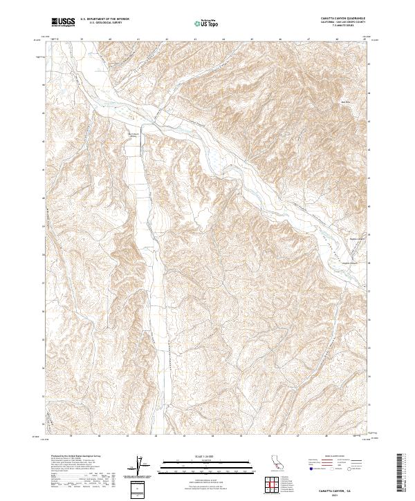 USGS Topographic Map – Camatta Canyon
