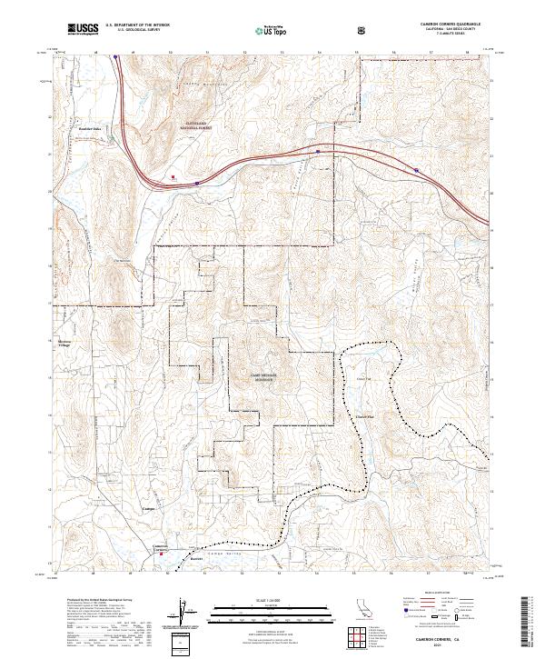 USGS Topographic Map – Cameron Corners