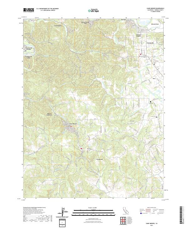 USGS Topographic Map – Camp Meeker