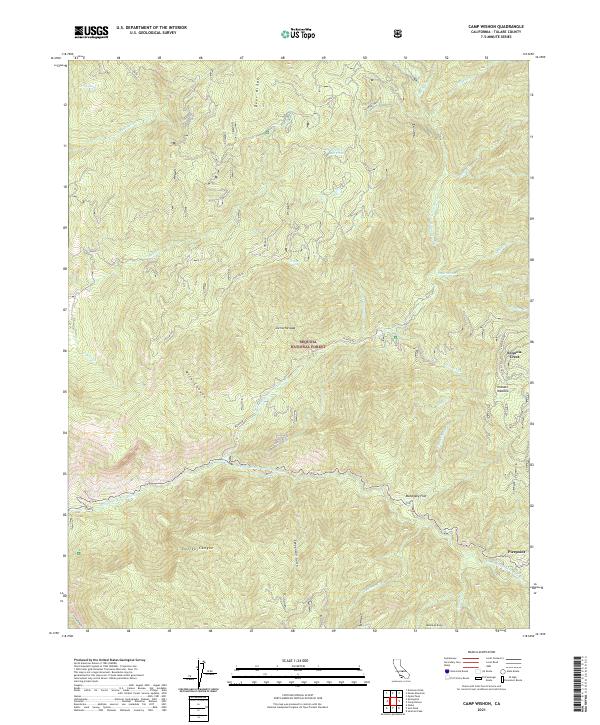 USGS Topographic Map – Camp Wishon