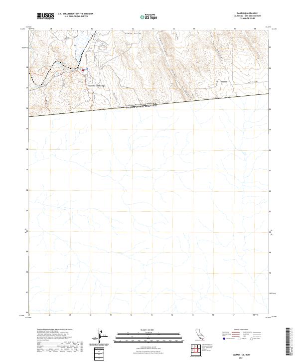 USGS Topographic Map – Campo