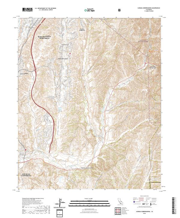 USGS Topographic Map – Canada Gobernadora