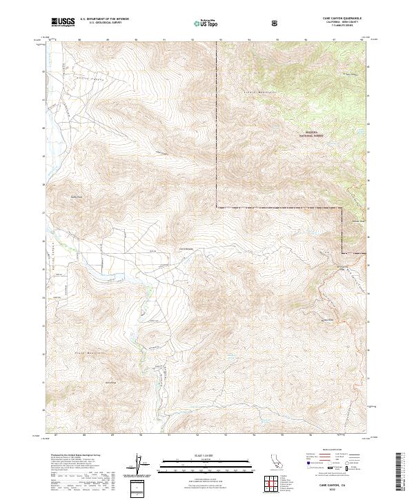 USGS Topographic Map – Cane Canyon
