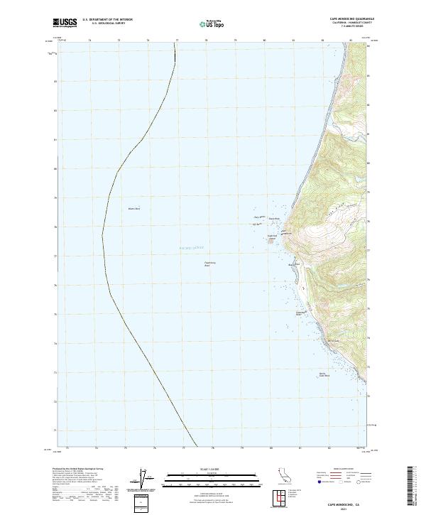 USGS Topographic Map – Cape Mendocino