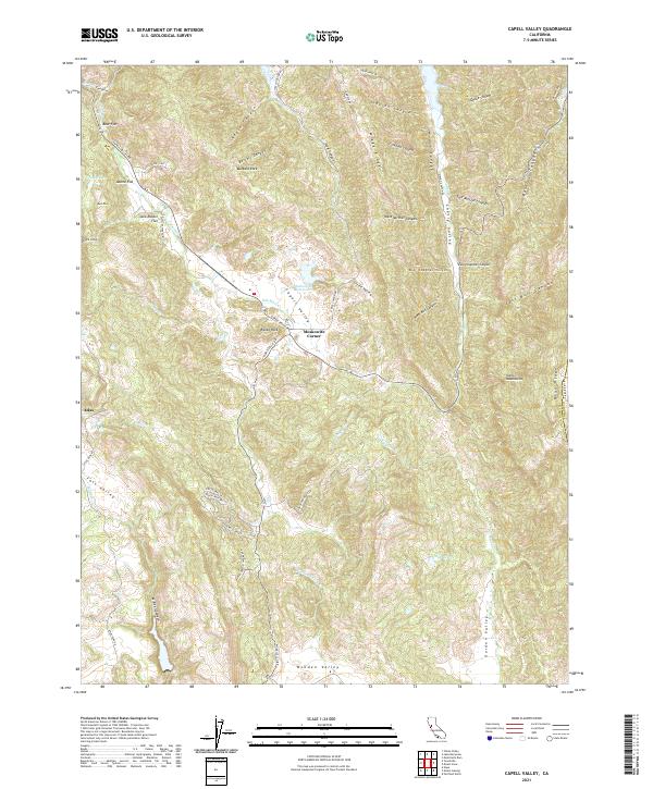 USGS Topographic Map – Capell Valley