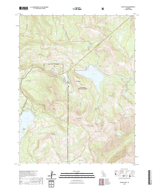 USGS Topographic Map – Caples Lake
