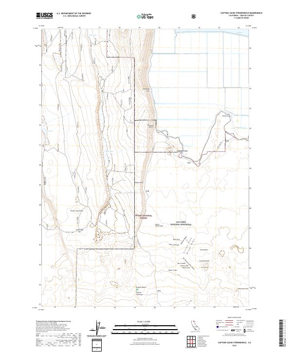 USGS Topographic Map – Captain Jacks Stronghold