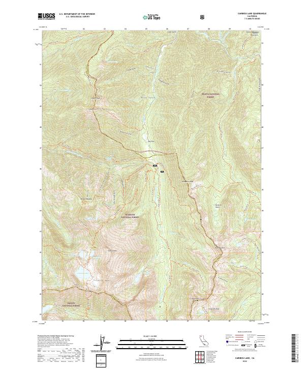 USGS Topographic Map – Caribou Lake