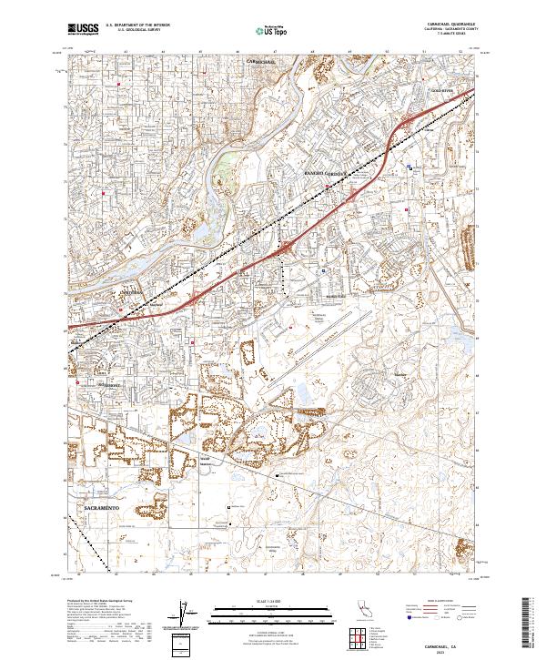 USGS Topographic Map – Carmichael
