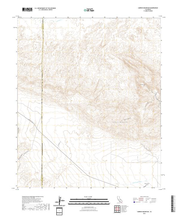 USGS Topographic Map – Carrizo Mountain