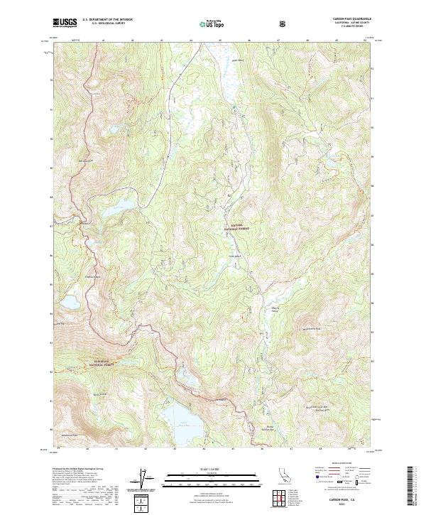 USGS Topographic Map – Carson Pass