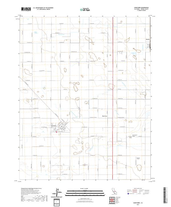 USGS Topographic Map – Caruthers